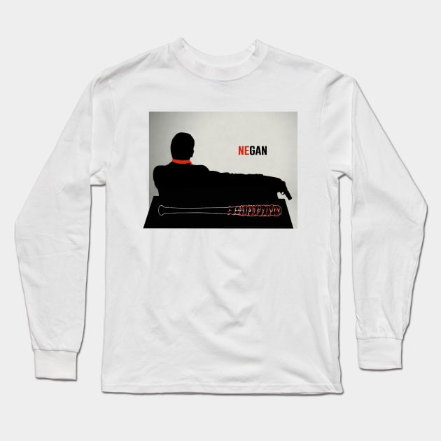 Negan Long Sleeve T-Shirt by forsureee